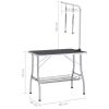 Adjustable Dog Grooming Table with 2 Loops and Basket